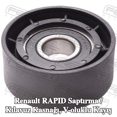 FEBEST Saptırma / kılavuz kasnağı, V-ribbed belt Outer Diameter: 60mm — Renault Rapid