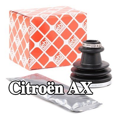 FEBI BILSTEIN طقم غطاء مفصل CV, عمود الإدارة المحور الأمامي, مطاط — Citroën Ax