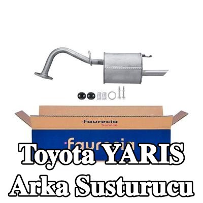 HELLA Arka susturucu Arka, montaj parçaları ile — 2011 Toyota Yaris