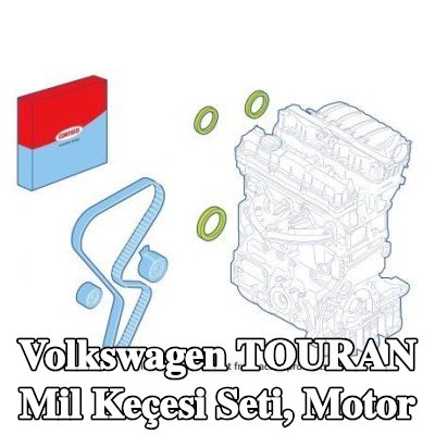 CORTECO Mil Conta Seti, motor kasnağı tarafı — Volkswagen Touran