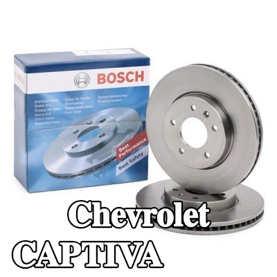 BOSCH القطر الخارجي لقرص المكابح: 296mm, مُهوى, مشحم — Chevrolet Captiva