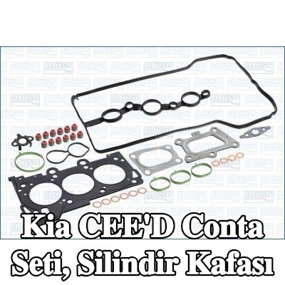 AJUSA Conta seti, silindir kapağı contalı silindir kapağı, valf gövdesi contalı — Kia Cee'd
