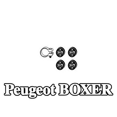 VEGAZ طقم التثبيت، كاتم الصوت — Peugeot Boxer