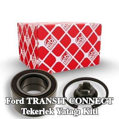 FEBI BILSTEIN Sol ön aks tekerlek yatağı kiti, Ön Aks Sağ, ABS sensör halkalı, entegre manyetik sensör halkalı, aks somunu ile — Ford Transit Connect
