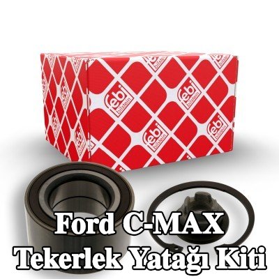 FEBI BILSTEIN Sol ön aks tekerlek yatağı kiti, Ön Aks Sağ, ABS sensör halkalı, entegre manyetik sensör halkalı, aks somunu ile — Ford C-max