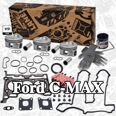 ET ENGINETEAM مجموعة حشيات, رأس الأسطوانة مع مجموعة براغي رأس الأسطوانة — Ford C-max