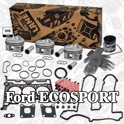 ET ENGINETEAM مجموعة حشيات, رأس الأسطوانة مع مجموعة براغي رأس الأسطوانة — Ford Ecosport