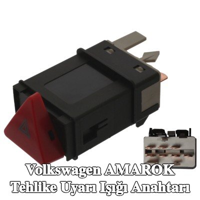 FEBI BILSTEIN Tehlike uyarı ışığı anahtarı Gösterge Paneli, röle — Volkswagen Amarok
