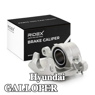 RIDEX مكابح الفرامل للمحور الأمامي, المحور الأمامي الأيسر, بدون حامل — Hyundai Galloper