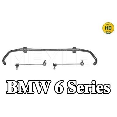 MEYLE قضيب مانع للانقلاب المحور الأمامي, مع قضيب توصيل, مع حامل مطاطي — BMW 6 Series