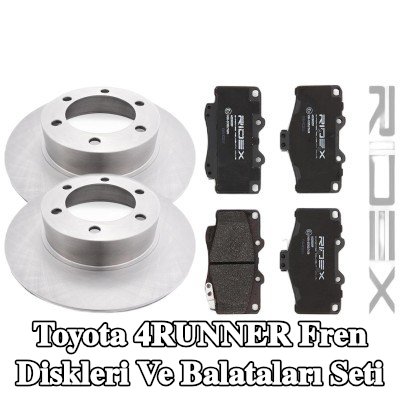 RIDEX Fren diskleri ve balataları seti Ön Aks, içten havalandırmalı — 2000 Toyota 4runner
