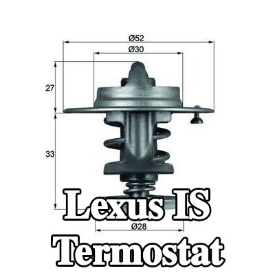 MAHLE Termostat 83°C, 52mm, 28mm, contasız/sızdırmazlık elemanı olmadan — 2000 Lexus Is