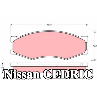 TRW مجموعة وسادات الفرامل 17mm — 1997 Nissan Cedric