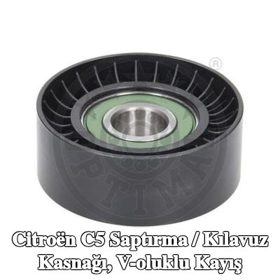 OPTIMAL Saptırma / kılavuz kasnağı, V-ribbed belt Outer Diameter: 65mm, tutucu olmadan — Citroën C5