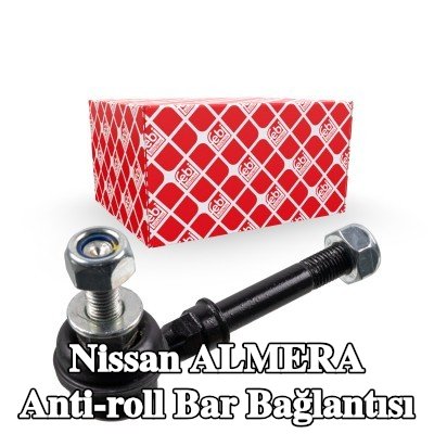 FEBI BILSTEIN Stabilizatör kolu OE Turbo YENİ, Ön Aks Sağ, 91mm, Çelik, somunlu — Nissan Almera