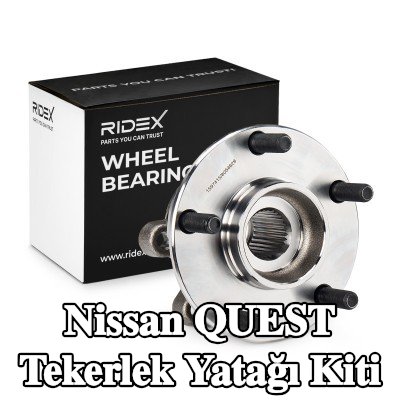 RIDEX Tekerlek yatağı kiti Ön aks her iki taraf, entegre ABS sensörü ile — Nissan Quest
