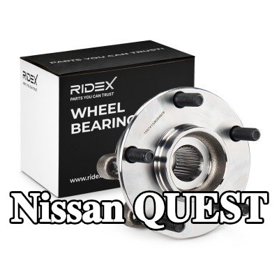 RIDEX طقم محامل العجلات للمحور الأمامي كلا الجانبين, مع مستشعر ABS مدمج — Nissan Quest