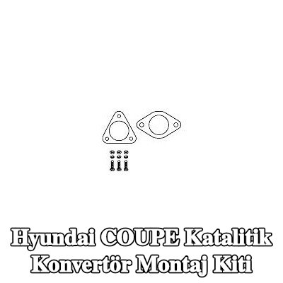 HJS Katalitik konvertör montaj kiti — Hyundai Coupe