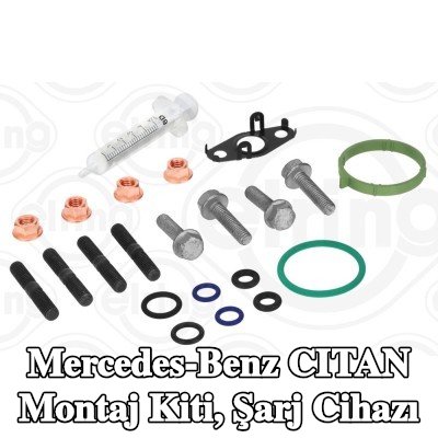 ELRING Montaj Kiti, cıvata/vida ile şarj cihazı, egzoz manifoldu contası/contaları olmadan — Mercedes-Benz Citan
