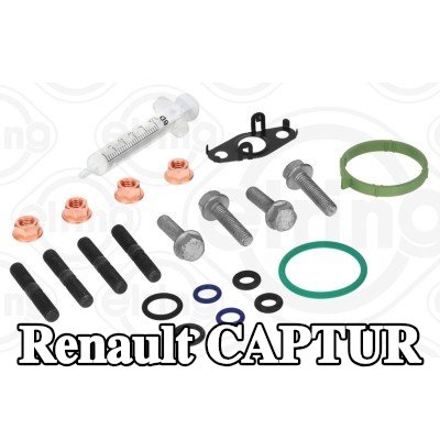 ELRING مجموعة التثبيت, الشاحن مع البراغي/المسامير, بدون حشية (حشيات) مشعب العادم — Renault Captur