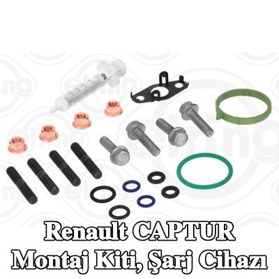 ELRING Montaj Kiti, cıvata/vida ile şarj cihazı, egzoz manifoldu contası/contaları olmadan — Renault Captur