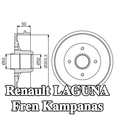 BOSCH Arka aks fren kampanası, 234mm, tekerlek yatağı ile — Renault Laguna