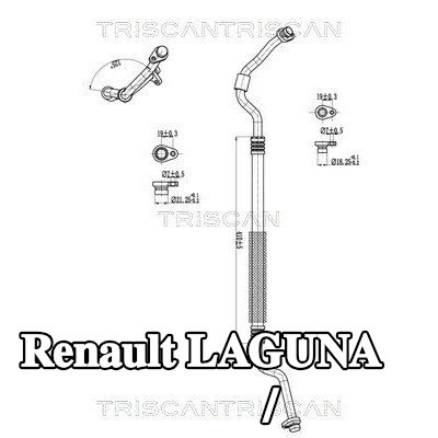TRISCAN خط الضغط العالي/المنخفض, مكيف الهواء الأمامي — Renault Laguna