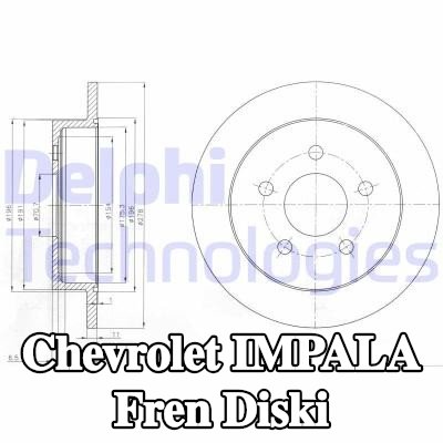 DELPHI Fren diski Dış Çap: 279mm, düz, Yağlanmış — Chevrolet Impala