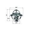 MAHLE Termostat 80°C, 67mm, 37mm, contalı/sızdırmaz — 1995 Mercedes-Benz Mb 100 (5)