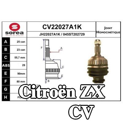 EAI طقم وصلة CV — Citroën Zx