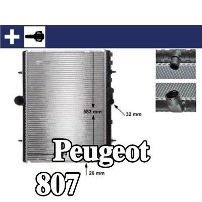 MAHLE مبرد المحرك مع خرطوم — Peugeot 807
