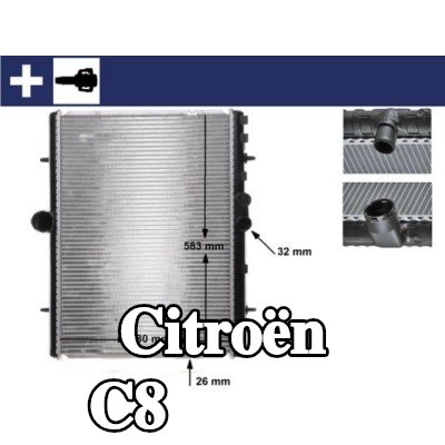 MAHLE مبرد المحرك مع خرطوم — Citroën C8