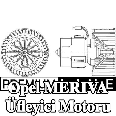 MAHLE Üfleyici motoru 12V, otomatik klima kontrollü araçlar için, entegre regülatörsüz — 2003 Opel Meriva