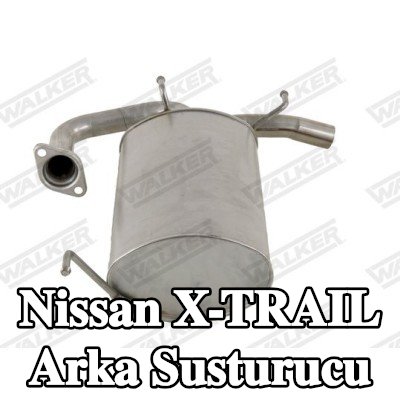 WALKER Arka susturucu 780mm, montaj parçaları olmadan — 2012 Nissan X-trail