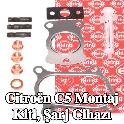 ELRING Montaj Kiti, conta/sızdırmazlık elemanları ile şarj cihazı, cıvata/vida ile — 2002 Citroën C5