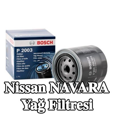 BOSCH Tek çek valflı yağ filtresi — 2012 Nissan Navara