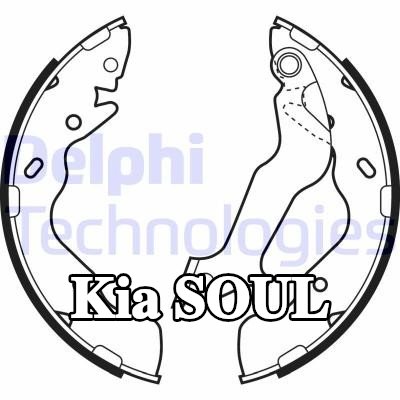 DELPHI مجموعة أحذية الفرامل — 2012 Kia Soul