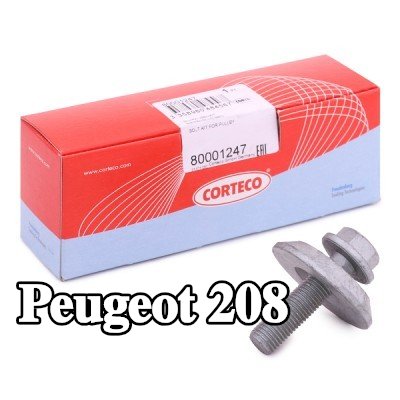 CORTECO مجموعة براغي، بكرة العمود المرفقي — Peugeot 208
