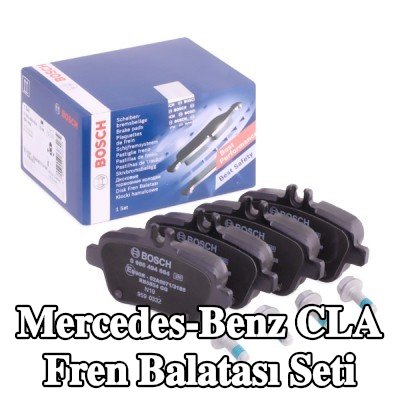 BOSCH Fren balatası seti 18, 4mm, gıcırtı önleyici plaka ile, cıvata/vida ile, aksesuarlarla — Mercedes-Benz Cla