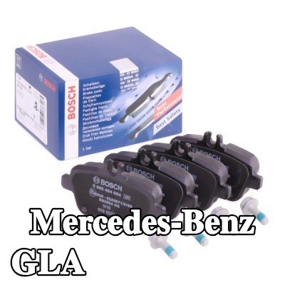 BOSCH مجموعة وسادات الفرامل 18, 4mm, مع لوحة مانعة للصرير, مع مسامير/براغي, مع ملحقات — Mercedes-Benz Gla