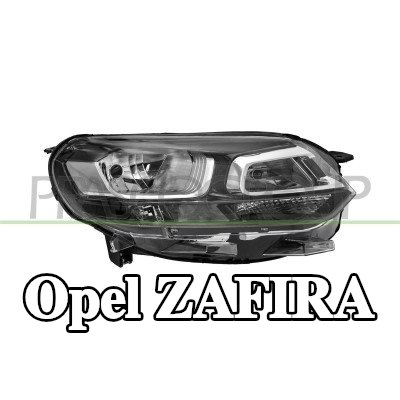 PRASCO المصباح الأيمن, H7/H1, مع محرك لتسوية المصابيح الأمامية — Opel Zafira