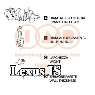 IAP QUALITY PARTS مجموعة محامل العمود المرفقي — 2005 Lexus Is