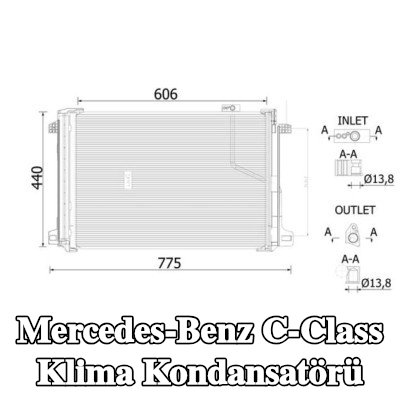 MAHLE Kurutuculu klima kondansatörü — 2005 Mercedes-Benz C-Class