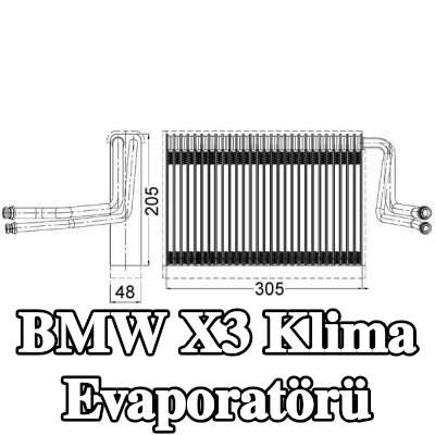 MAHLE Genleşme valfi olmayan klima evaporatörü — BMW X3