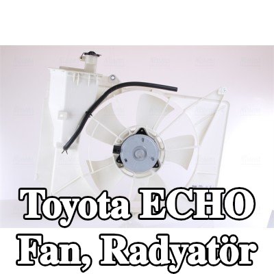 NISSENS Fan, radyatör 330mm, radyatör fan kapağı, direnç olmadan, kontrol ünitesi olmadan — Toyota Echo