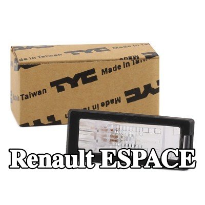 TYC مصباح لوحة الأرقام على كلا الجانبين, مع لمبة — 2012 Renault Espace