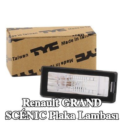 TYC Her iki tarafta plaka lambası, ampul ile — Renault Grand Scénic