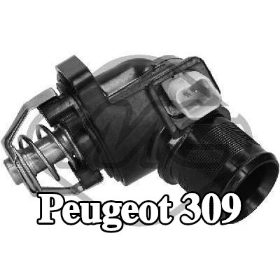Metalcaucho غلاف الثرموستات مع الحشية/المانع للتسرب, مع جهاز استشعار, مزود بثرموستات — Peugeot 309