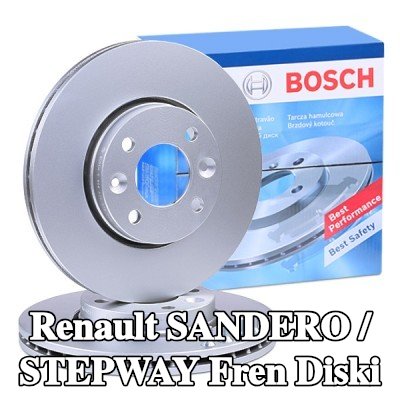 BOSCH Fren diski Dış Çap: 259, 6mm, Havalandırmalı, içten havalandırmalı, Kaplamalı, cıvata/vida ile — Renault Sandero / Stepway