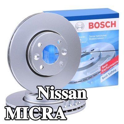 BOSCH القطر الخارجي لقرص المكابح: 259, 6mm, مُهوى, مزود بفتحات تهوية داخلية, مطلي, مع مسامير/براغي — Nissan Micra